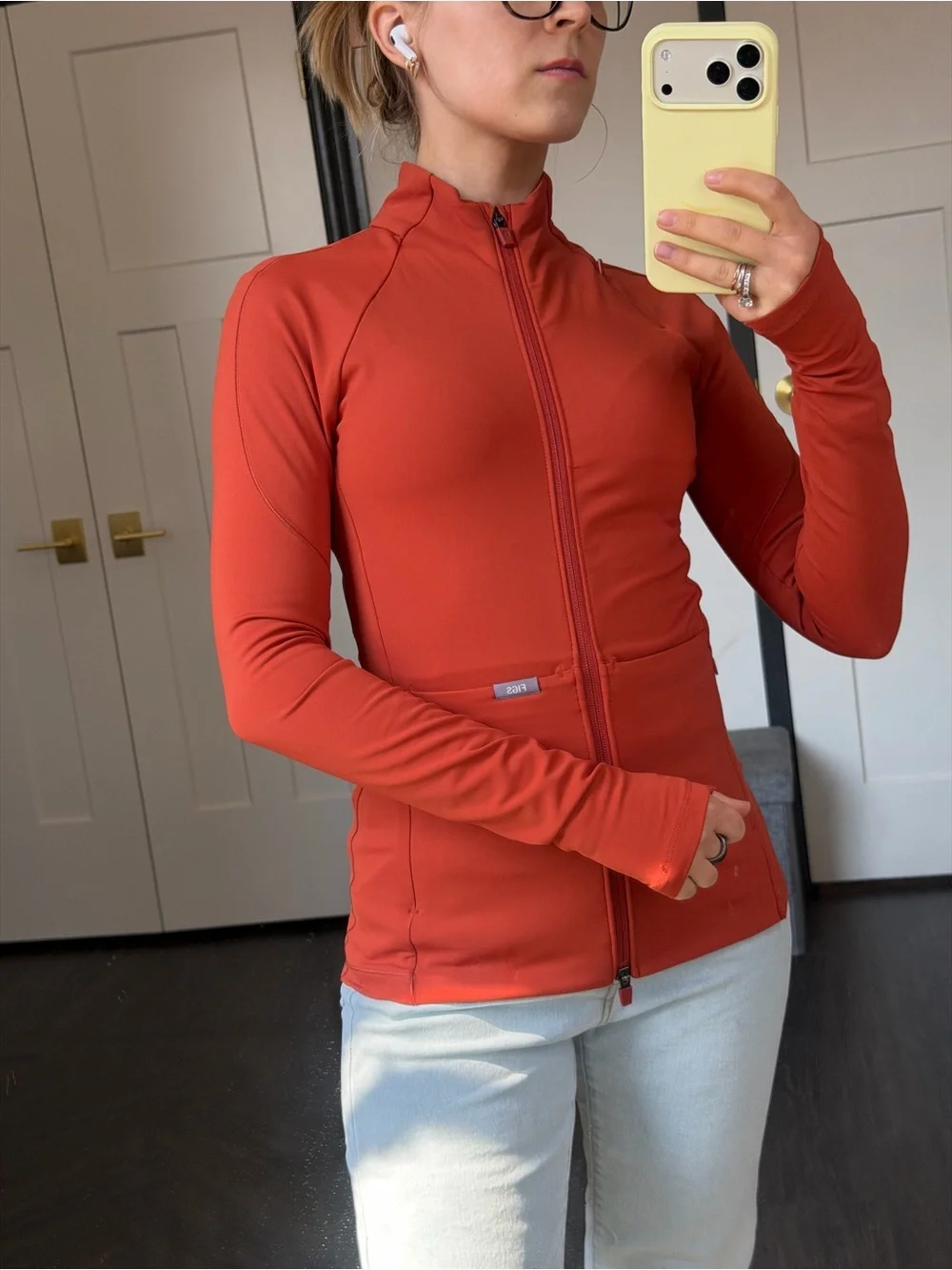 Figs Zip-Front Technical Jacket in Rust - Picture 6 of 6